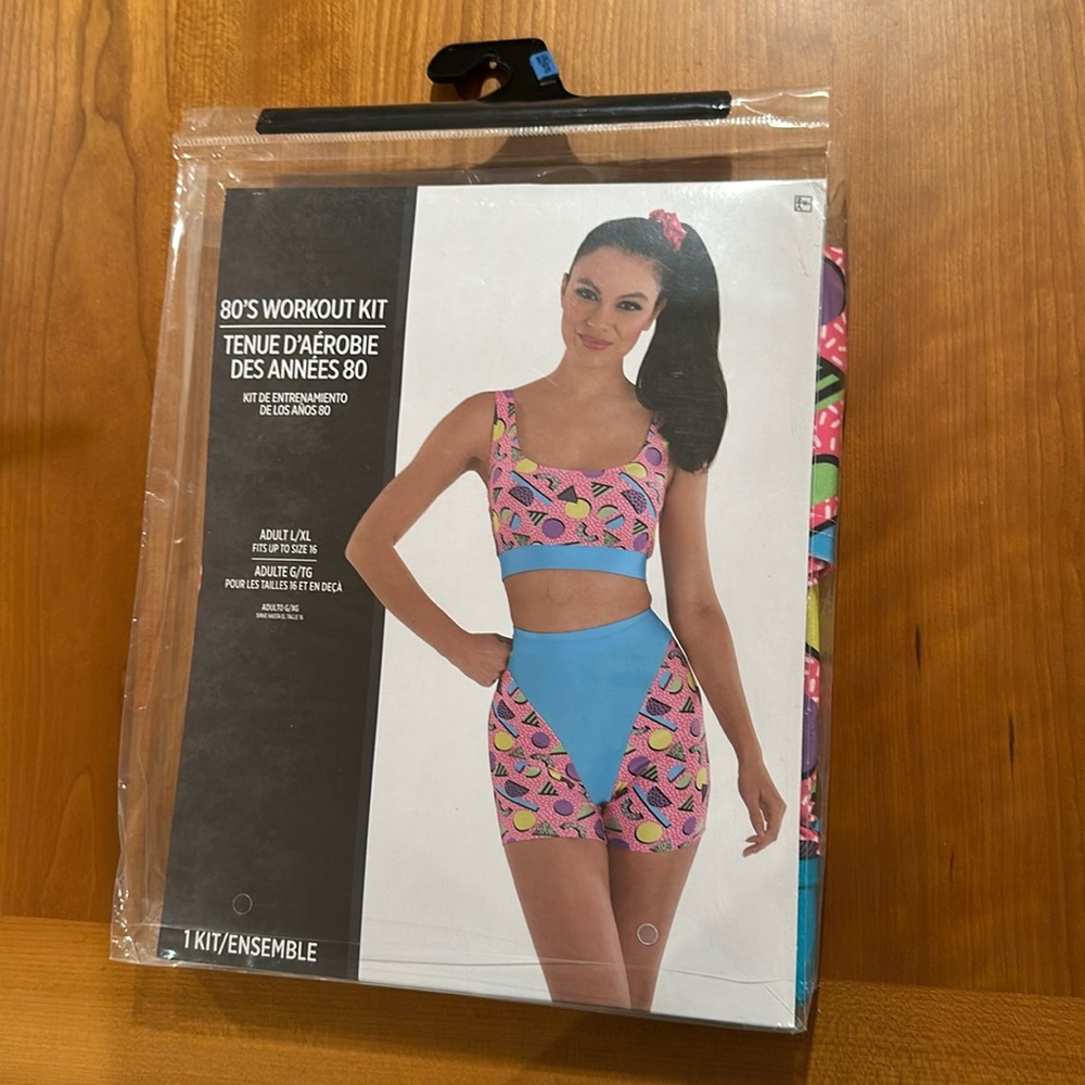 NEW trendy 80s workout Halloween costume - women size L/XL Large